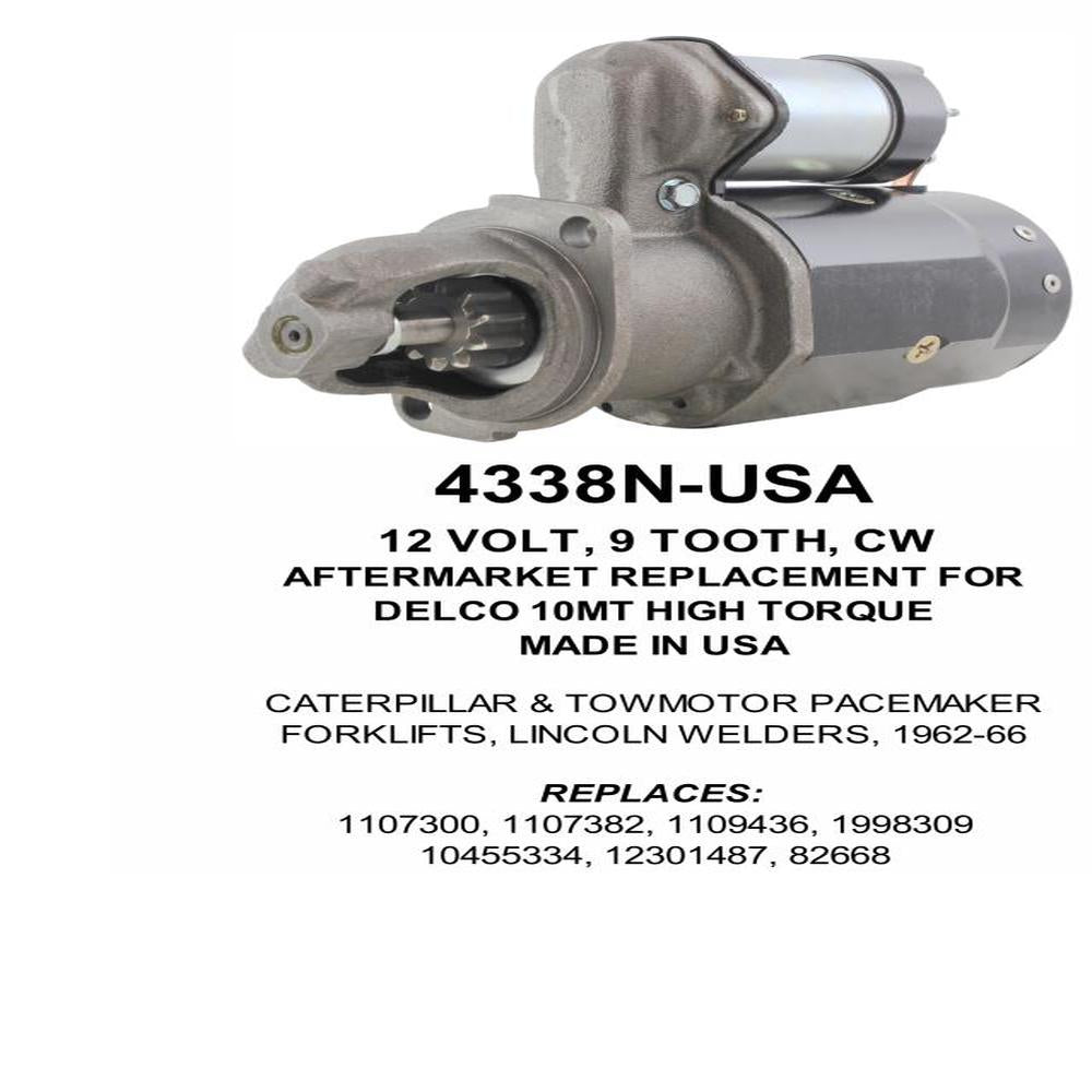 Starter — 10MT-HT 12V 10T Fits Caterpillar Replaces 82668