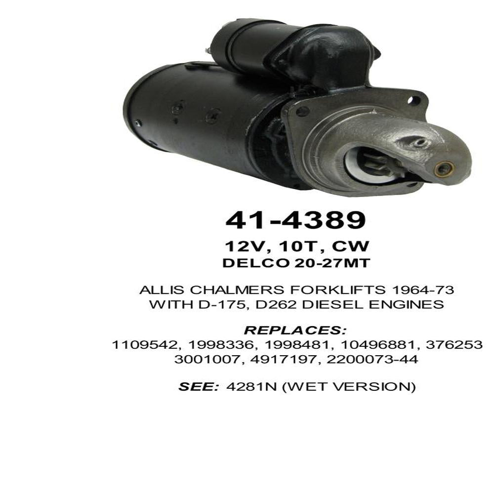 Starter — 25MT 12V 10T CCW Fits Perkins Replaces ROM4389N-USA