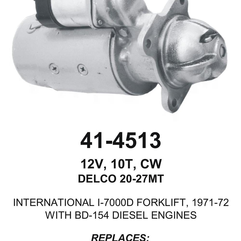 Starter — 25MT 12V 10T CW Fits International Replaces ROM4513N-USA