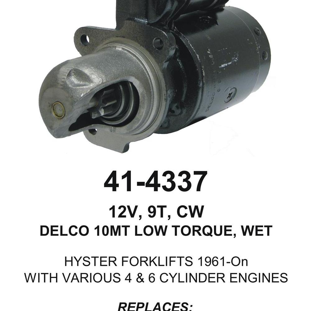 Starter — 10MT-HT 12V 9T WET FL Fits Clark Replaces ROM4531N-USA