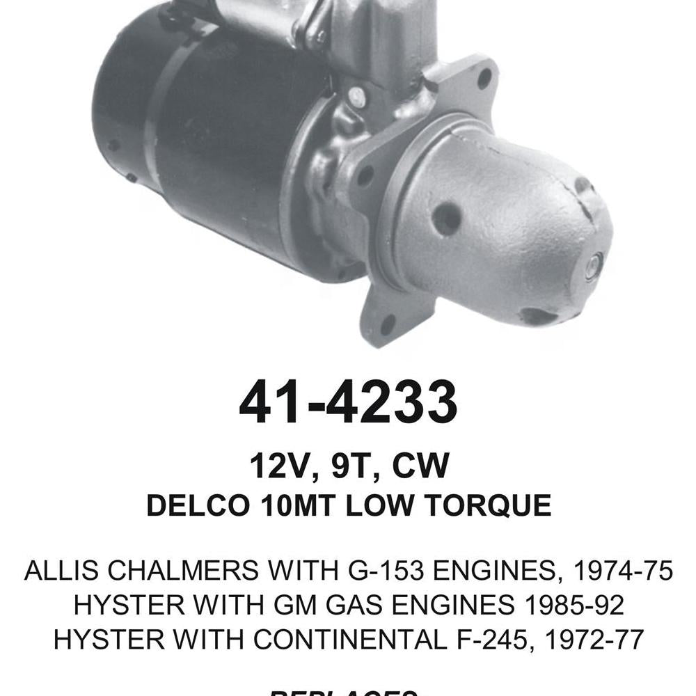 Starter — 10MT-HT 12V 9T CW Fits Galion Replaces ROM4539N-USA