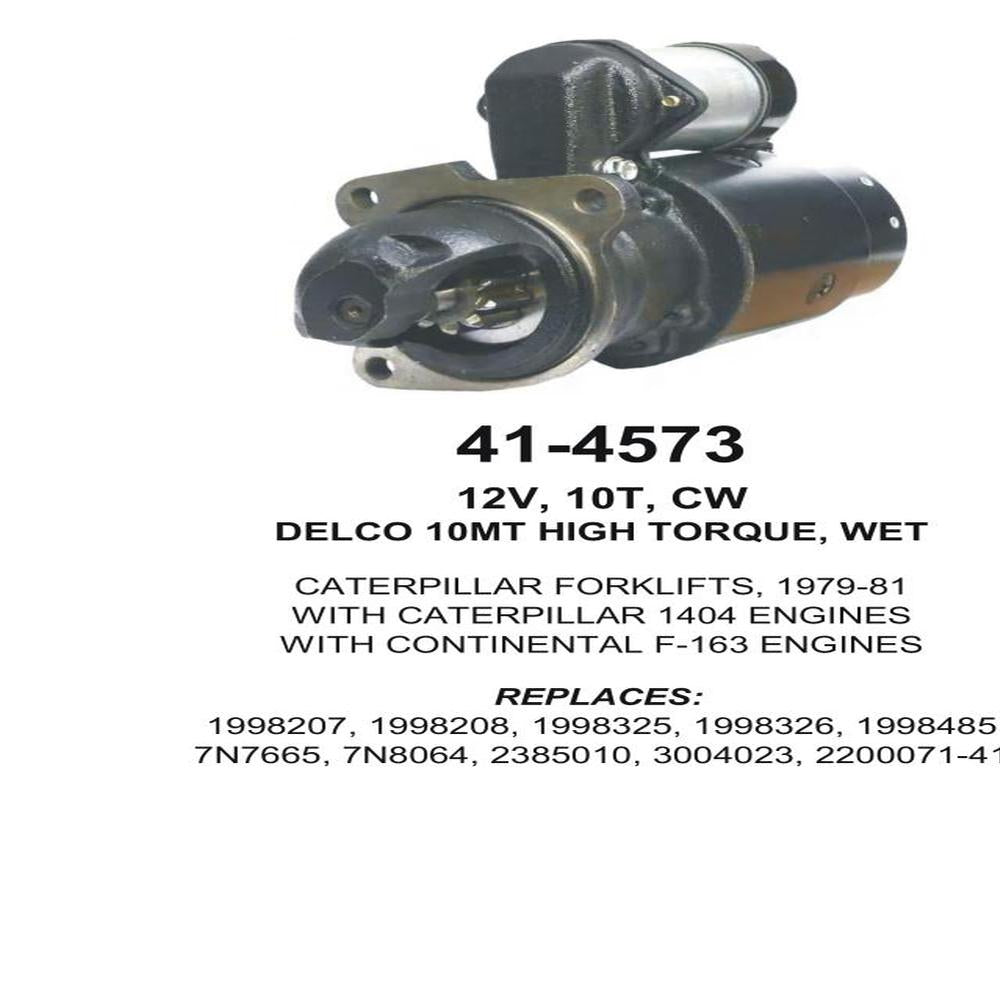 Starter — 10MT-HT 12V 10T WET Fits Caterpillar Replaces 7N76657N8064