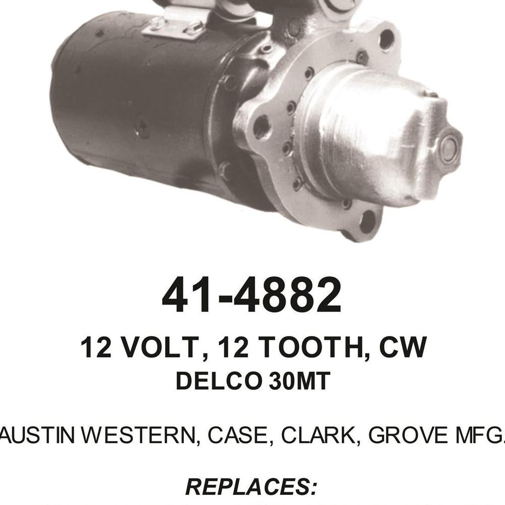Starter — 30MT EXT 12V 12T CW Fits Allis Chalmers Replaces ROM4882N-USA