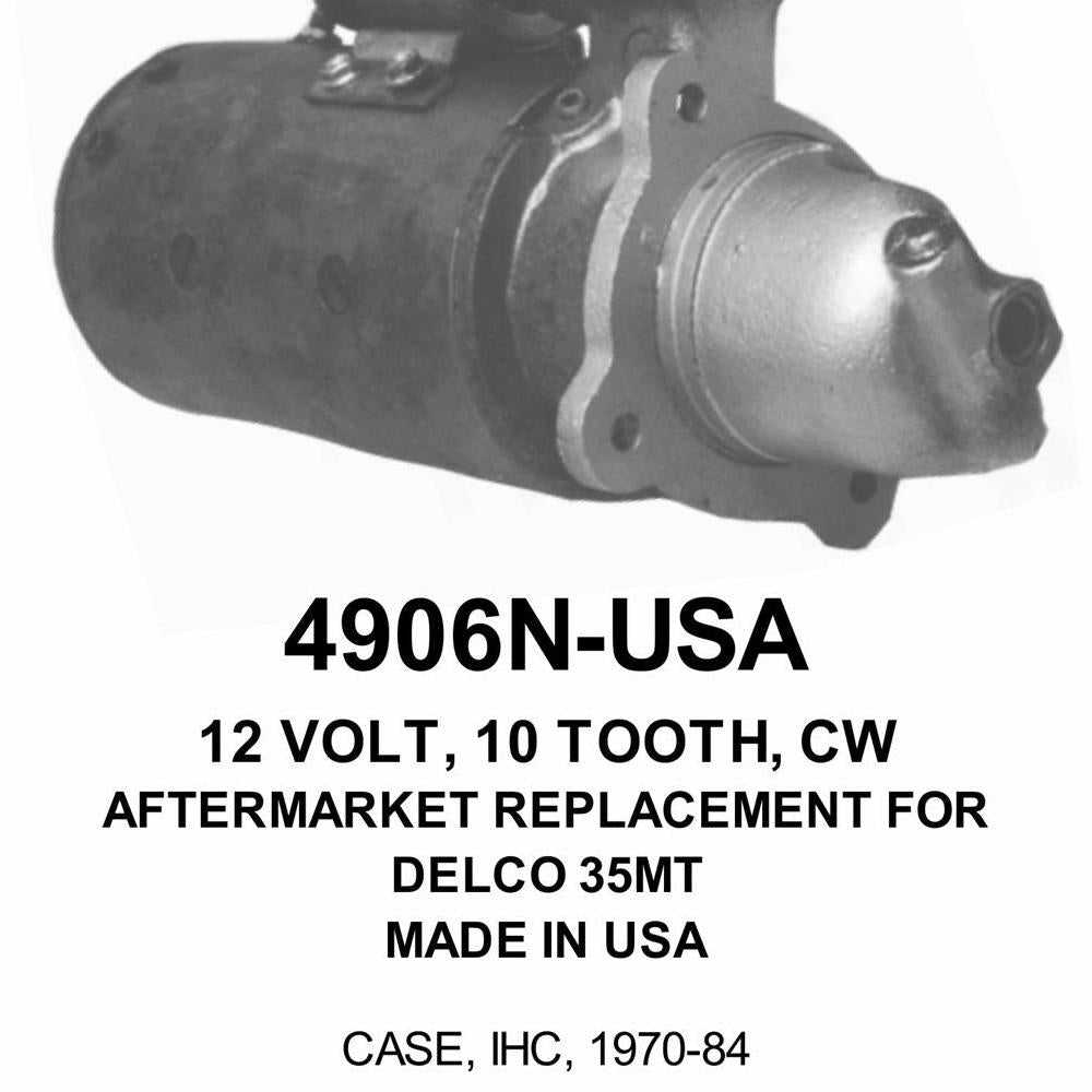 Starter — 35MT 12V 10T CW SAE1 Fits Cockshutt Replaces ROM4906N-USA
