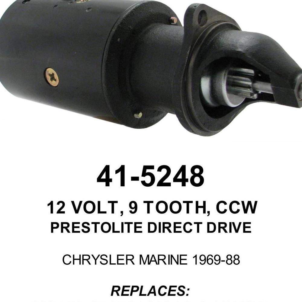 Starter — PREST STR 12V 9T CCW Fits Acadia Replaces ROM5248N-USA