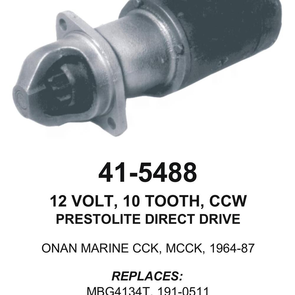 Starter — DELCO 10MT CONV 10T CCW Fits Onan Replaces 191-1246191-0511