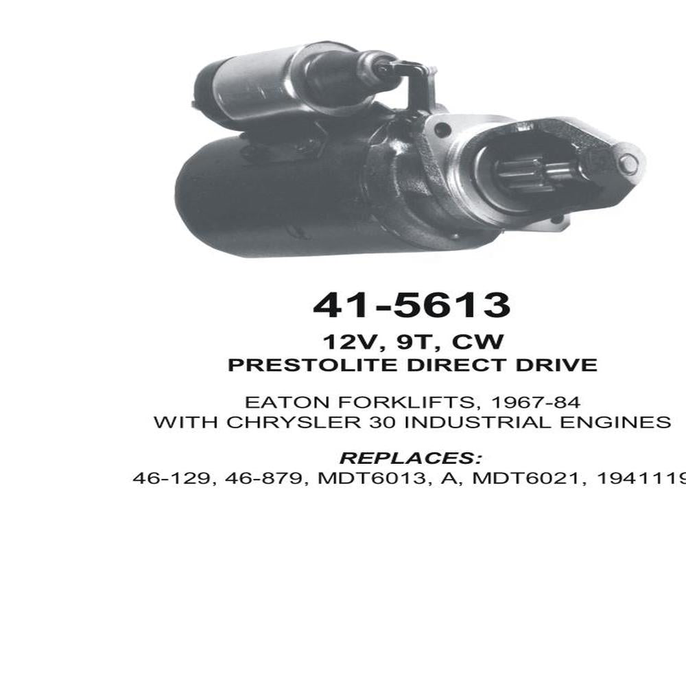 Starter — DELCO 10MT CONV 9T CW Fits Eaton Replaces ROM5613N-X-USA