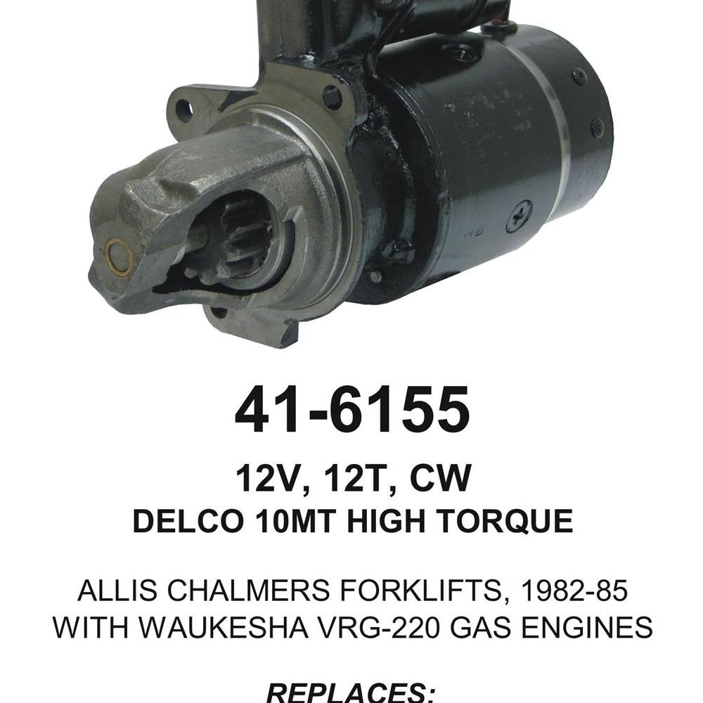Starter — 10MT-HT 12V 12T Fits Galion Replaces ROM6155N-USA
