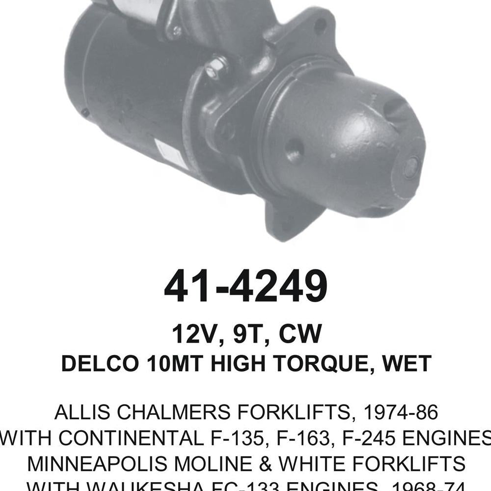 Starter — N- 10MT-HT 12V 9T WET Fits Clark Replaces ROM6178N-USA