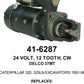 Starter — 41MT 24V 12T SAE1 215 DGR Fits Caterpillar Replaces TR0395