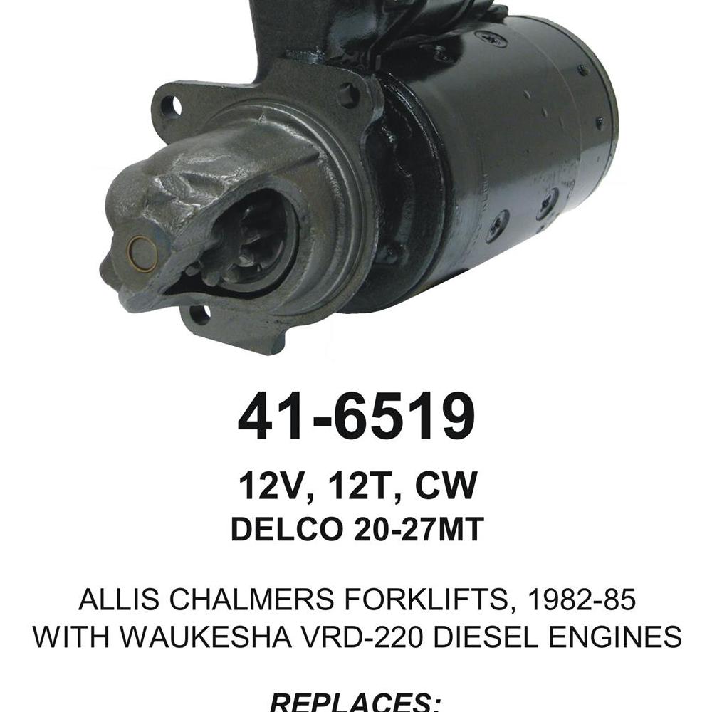 Starter — 27MT 12V 12T CW F/L Fits International Replaces ROM6519N-USA