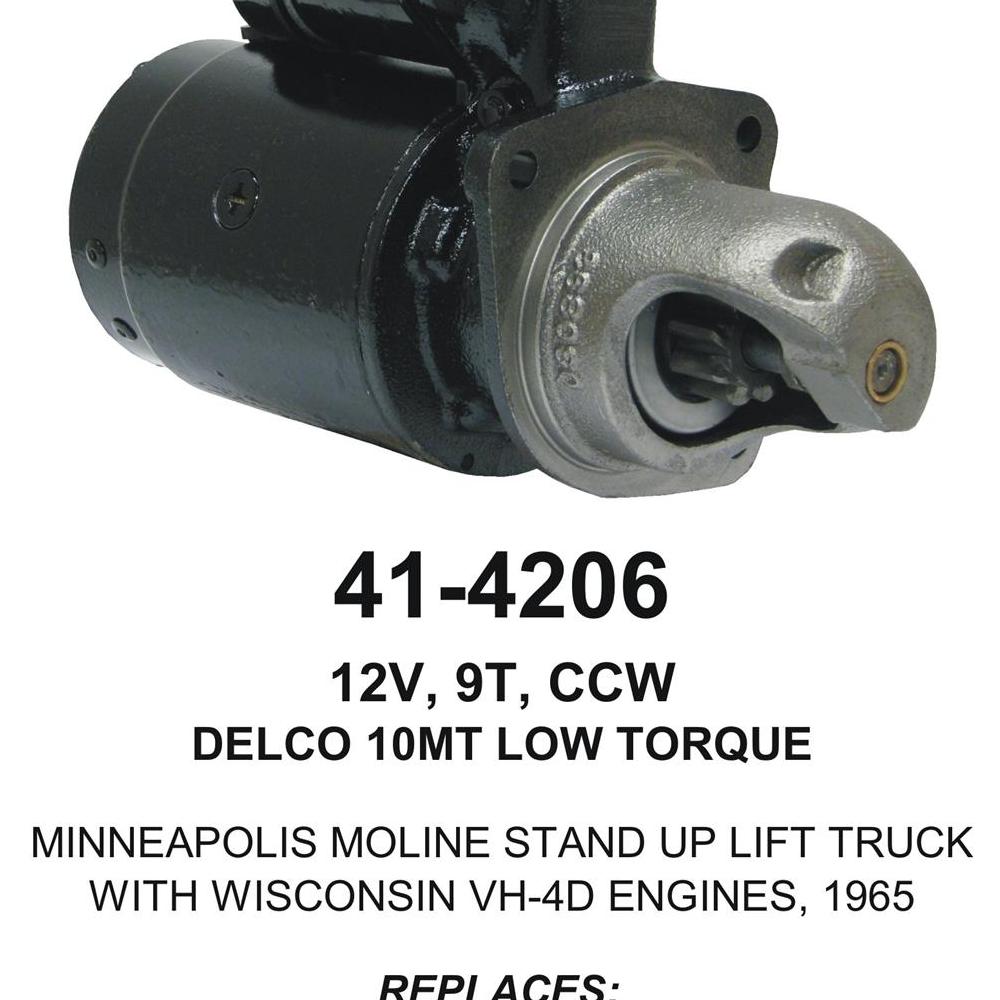 Starter — 10MT-HT 12V 9T CCW Fits Bobcat Replaces 6515795REM