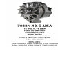 Alternator — FORD IAR 12V 90A 10:00 Fits Mercury Replaces ROM7088N-10-USA