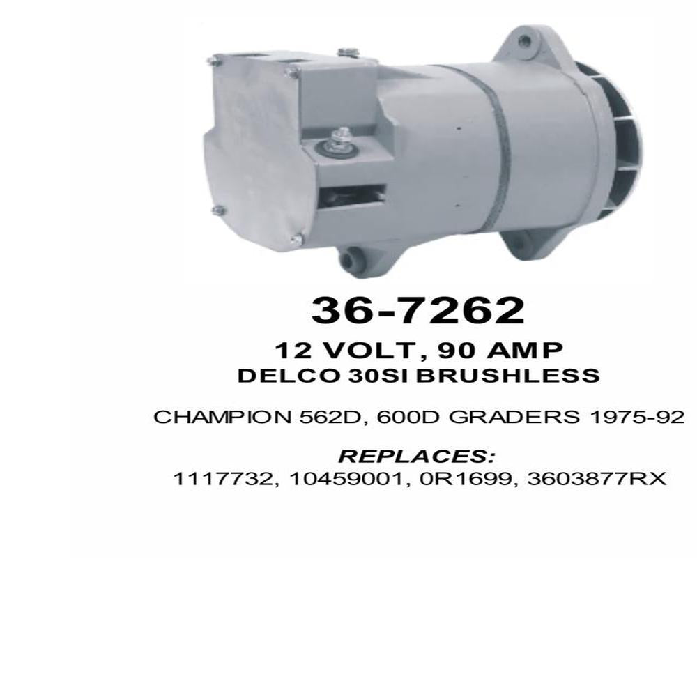 Alternator — 30SI 12V 105A NEG Fits Caterpillar Replaces 0R1699
