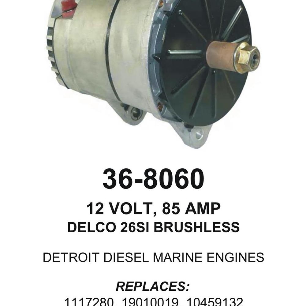Alternator — 25SI/26SI 12V 75A Fits Agco Replaces ROM8060N-USA