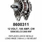 Alternator — 28SI 12V 200A J180 Fits Kenworth Replaces ROM8745N-USA