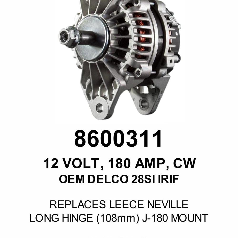 Alternator — 28SI 12V 200A J180 Fits Kenworth Replaces ROM8745N-USA