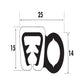 S.10177 Rubber Weather Stripping Material Fits Ford/New Holland