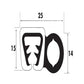 S.10177 Rubber Weather Stripping Material Fits Ford/New Holland