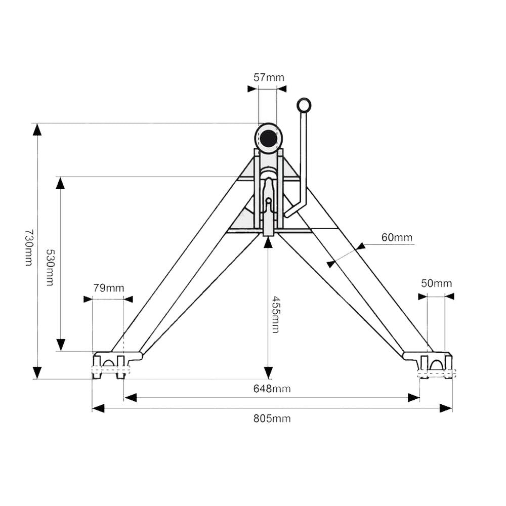 S.110168 Quick Hitch: A-Frame Designed System (Fits CAT.1)