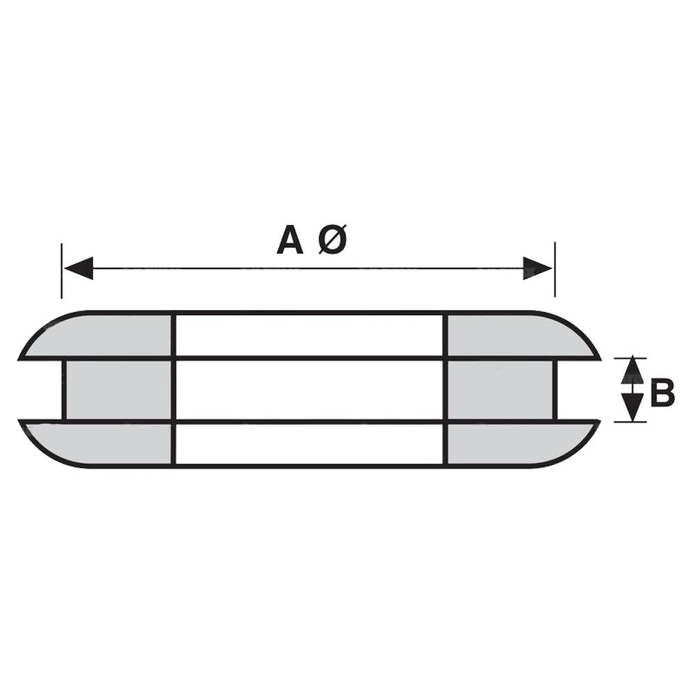 S.11348 Blind Grommet 7/8'' x 1/16'' Groove
