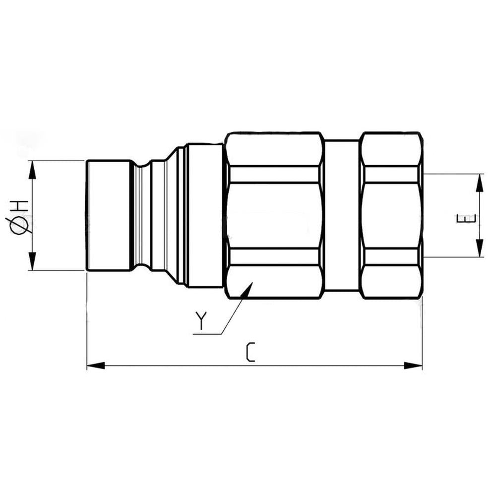 S.118906 Hydraulic Coupling Male 3/4'' x 1 1/16'' SAE Fits Faster S.p.A