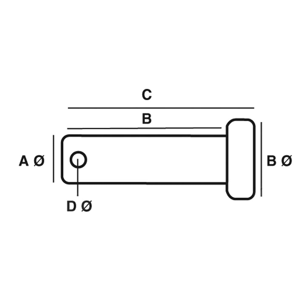 S.19787 Metric Clevis Pin Ø6mm x 22.50mm