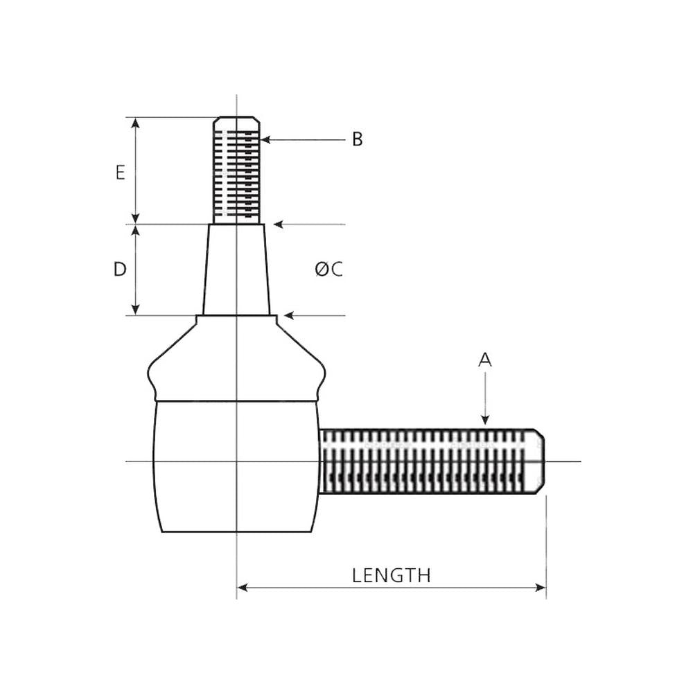 S.20315 Tie Rod, Length: 83mm Fits Hinomoto