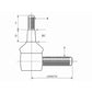 S.20337 Tie Rod, Length: 83mm Fits Iseki