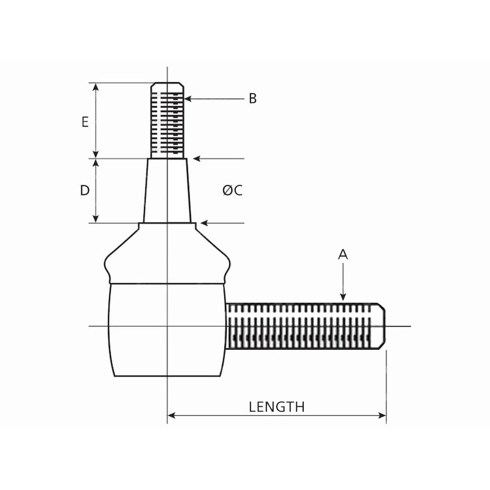 S.20338 Tie Rod, Length: 83mm Fits Iseki