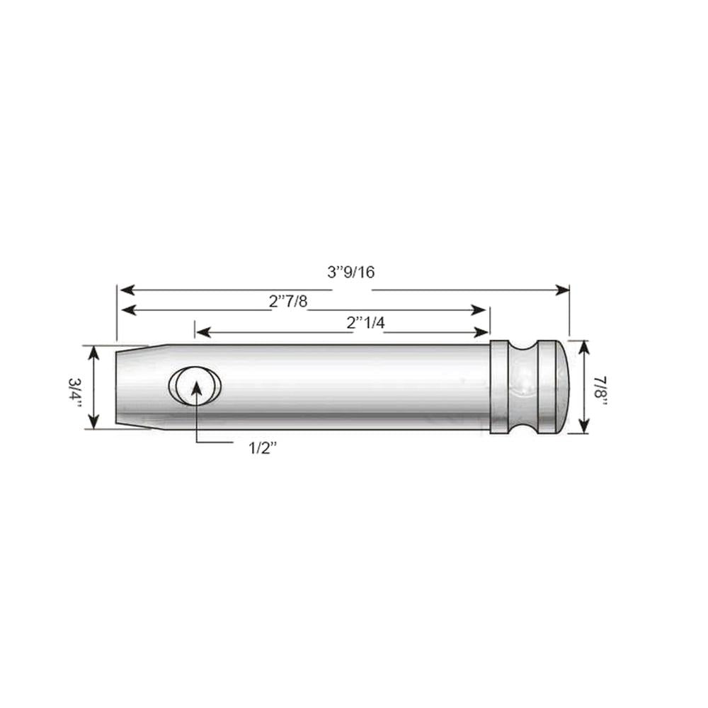 S.231 Top Link Pin - Standard (Fits CAT. 1), ( ) Fits Allis Chalmers