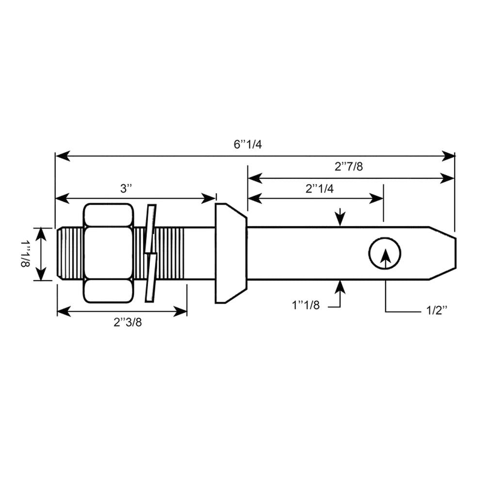 S.3006 Lower Link Implement Mounting Pin (Fits CAT. 2)