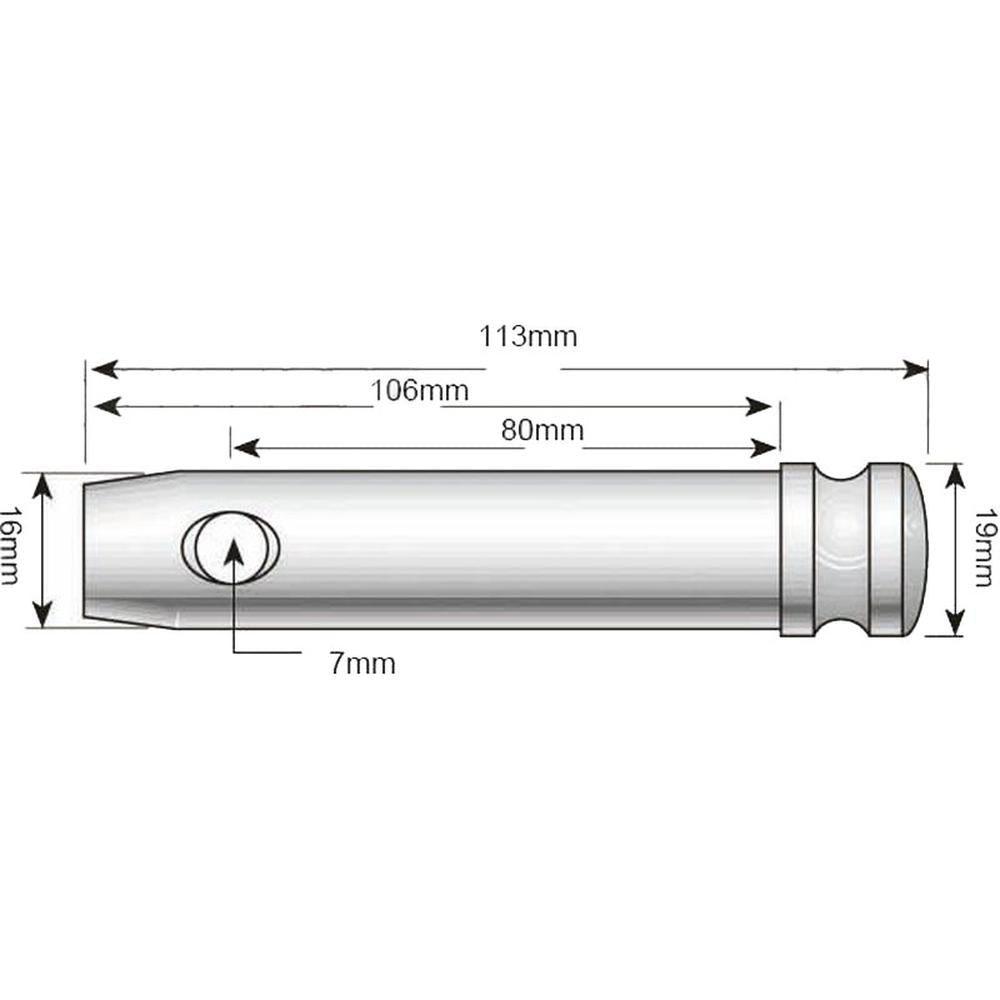S.3173 Top Link Pin - Standard (Fits CAT. 0), ( )