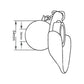 S.33002 Lower Link Ball, Guide Cone & Linch Pin - Fits Massey Ferguson