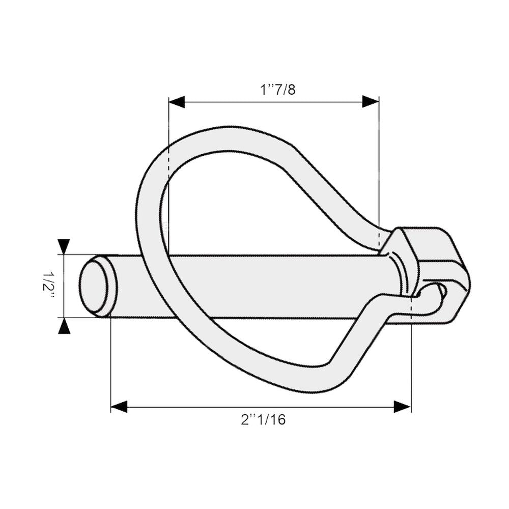 S.33013 Pear Linch Pin, Pin 12mm x 52mm ( ) Fits Massey Ferguson