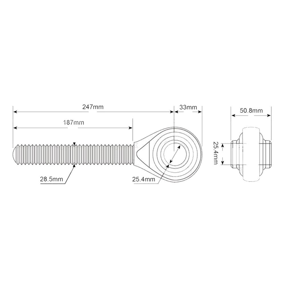 S.347 Top Link - Ball End (Fits CAT.2) Fits John Deere