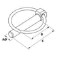 S.37 Round Linch Pin, Pin Ø6mm x 44.5mm ( ) Fits Massey Ferguson