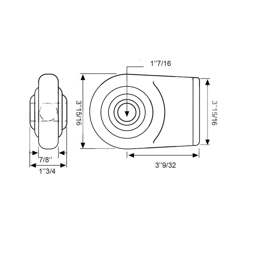 4215 Fits CAT. 3 Lower Link Weld-On Ball End Welding Length 3 15/16''