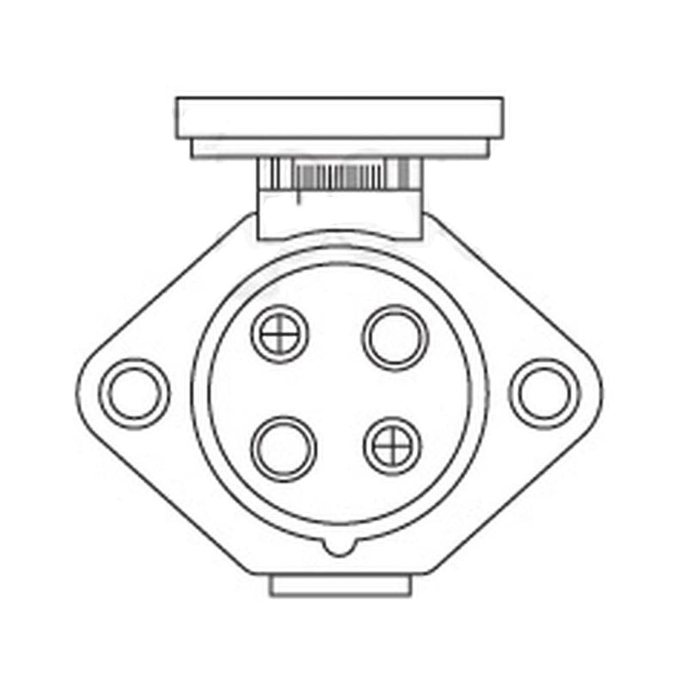 S.56469 4-Pin Auxiliary Female Socket (Plastic) - Fits Steyr 4100, 4110, 4115 +