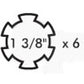 S.6008 PTO Yoke, Quick Release, Size: 1-3/8-6 Spline - Fits Ransome
