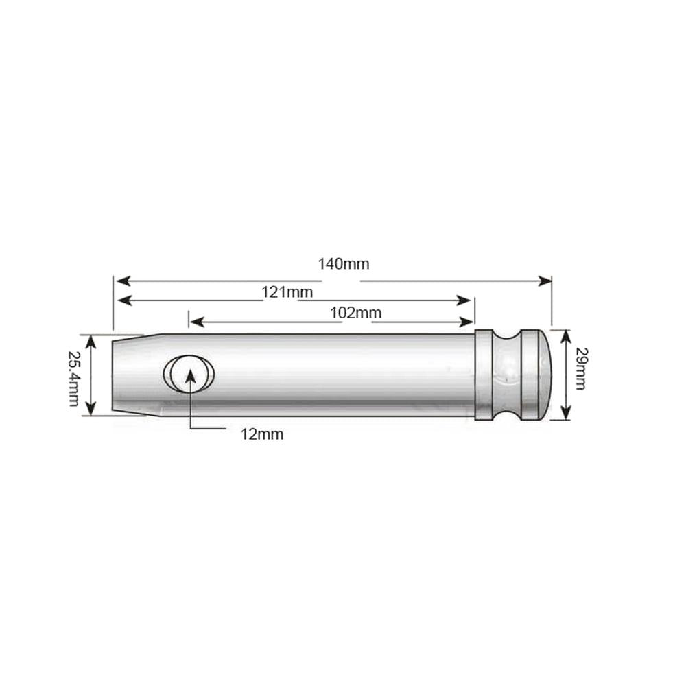 S.69 Top Link Pin - Standard (Fits CAT. 2), ( ) Fits Leyland