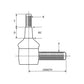 S.70734 Tie Rod, Length: 100mm Fits Long Tractor