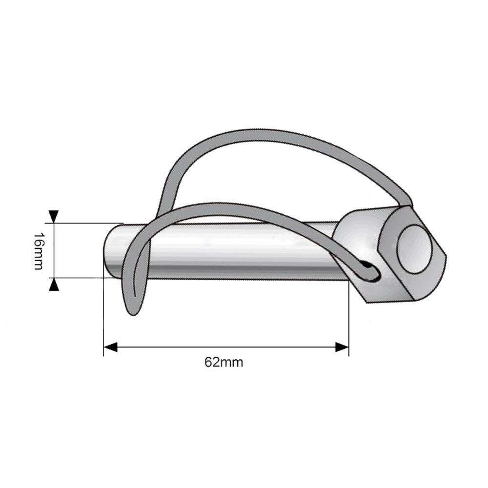 S.8605 Stabalizer Pin, Pin Ã16mm x 62mm ( ) Fits Ford/New Holland