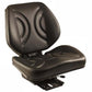 S8302165 Low Back Seat, Black Vinyl w/ Mechanical Suspension - Fits Zetor