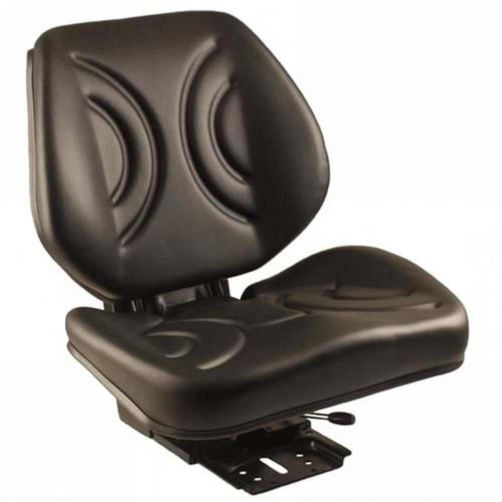 S8302165 Low Back Seat, Black Vinyl w/ Mechanical Suspension - Fits Zetor
