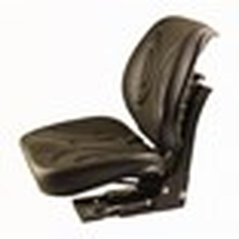 S8302165 Low Back Seat, Black Vinyl w/ Mechanical Suspension - Fits David Brown