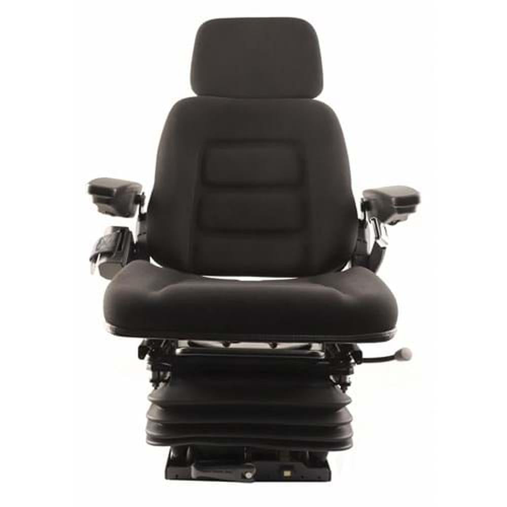 S830796 High Back Seat Black Fabric w/ Mechanical Suspension Fits Steiger