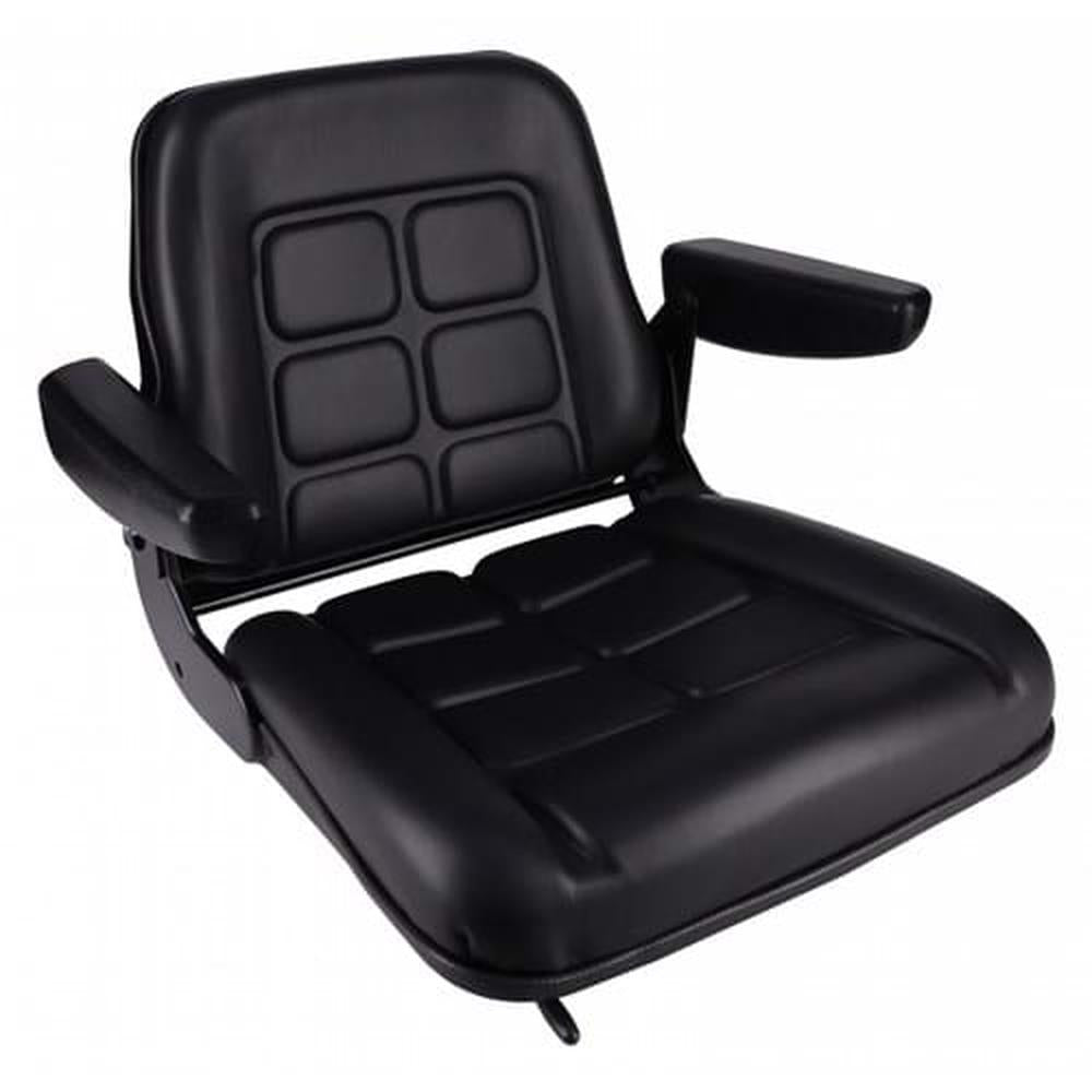 S830801 Low Back Seat, Black Vinyl Fits John Deere