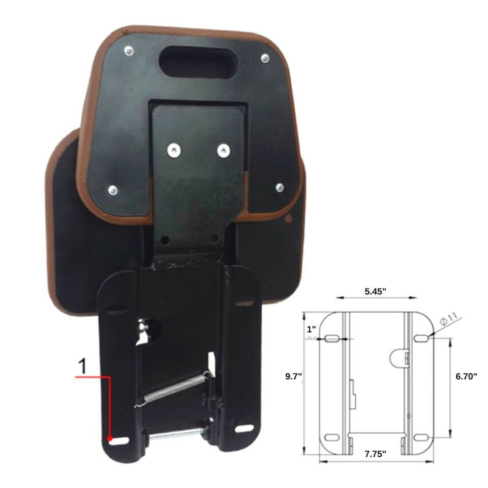 E-AL173569 "Buddy Seat", Brown Vinyl, Fits John Deere 7130, 7210, 7220, 7230+++