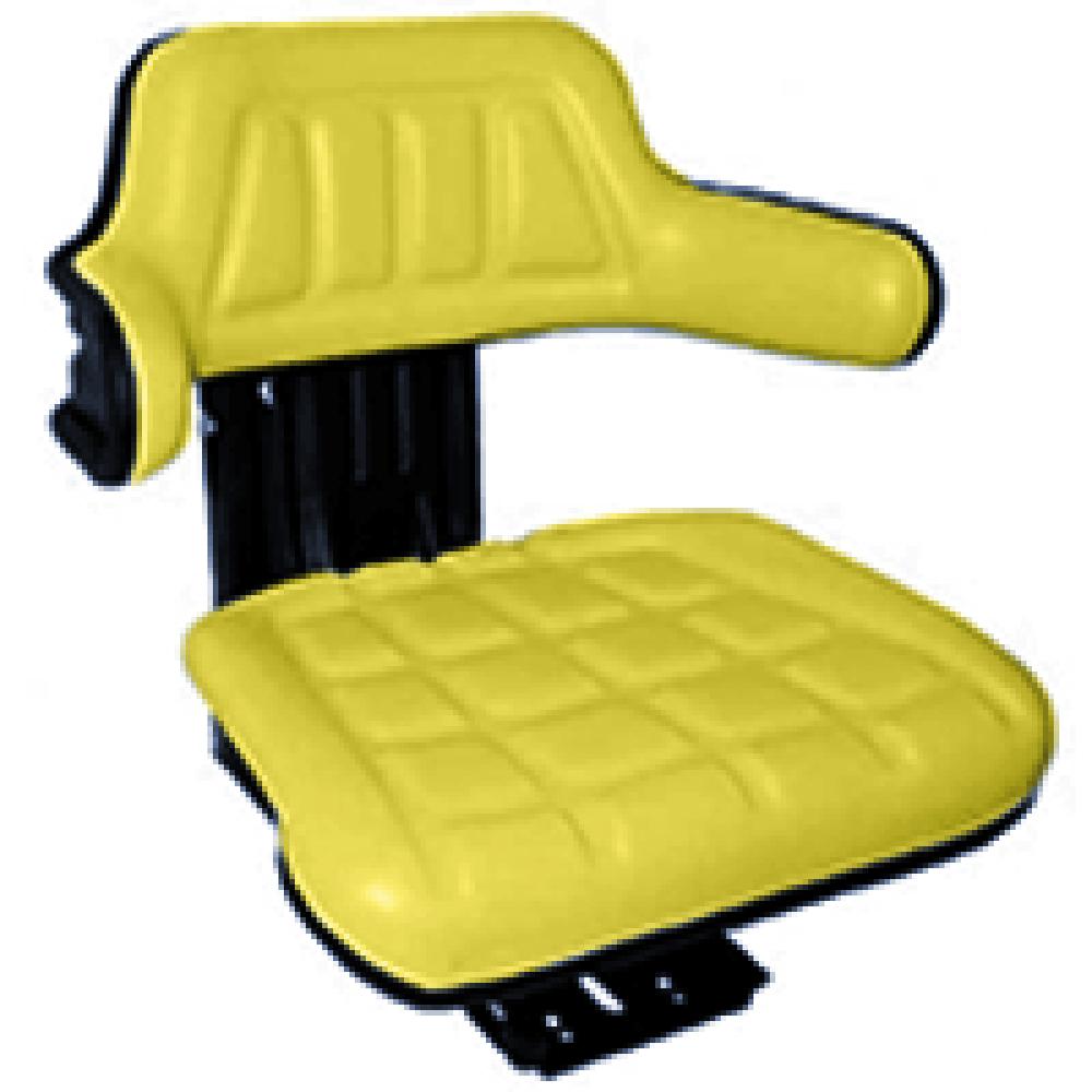 Yellow Vinyl Tractor Seat Grammer Style Fits John Deere Fits JD 1020 2755 2940 2